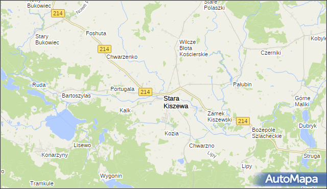 mapa Stara Kiszewa, Stara Kiszewa na mapie Targeo