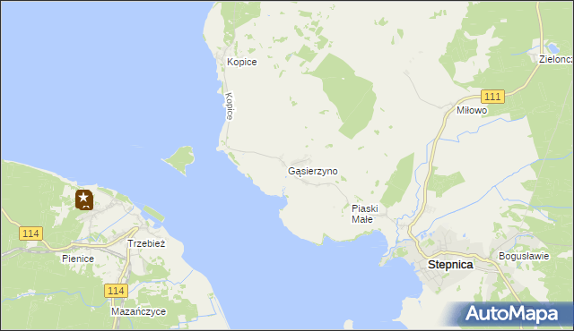 mapa Gąsierzyno, Gąsierzyno na mapie Targeo
