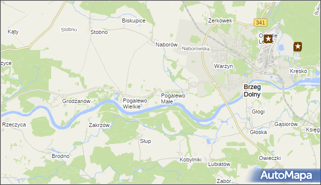 mapa Pogalewo Małe, Pogalewo Małe na mapie Targeo