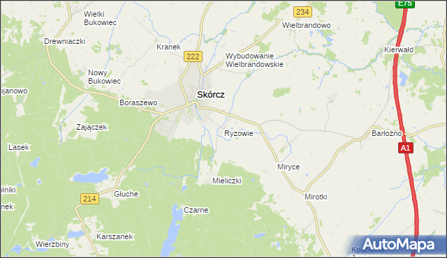 mapa Ryzowie, Ryzowie na mapie Targeo