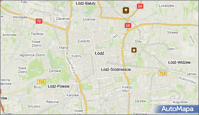 mapa Śródmieście gmina Łódź, Śródmieście gmina Łódź na mapie Targeo