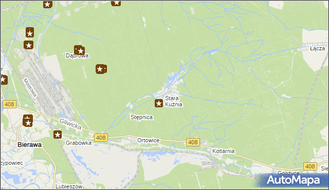 mapa Stara Kuźnia, Stara Kuźnia na mapie Targeo