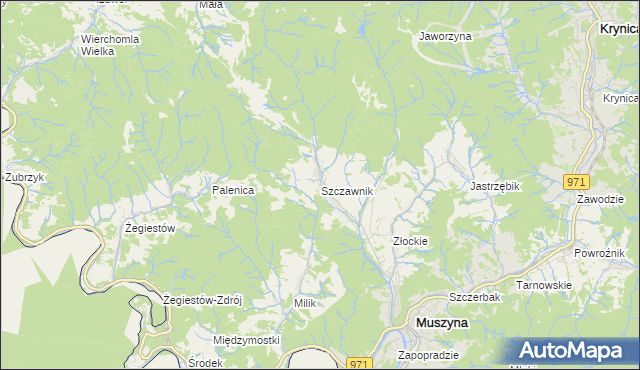 mapa Szczawnik, Szczawnik na mapie Targeo