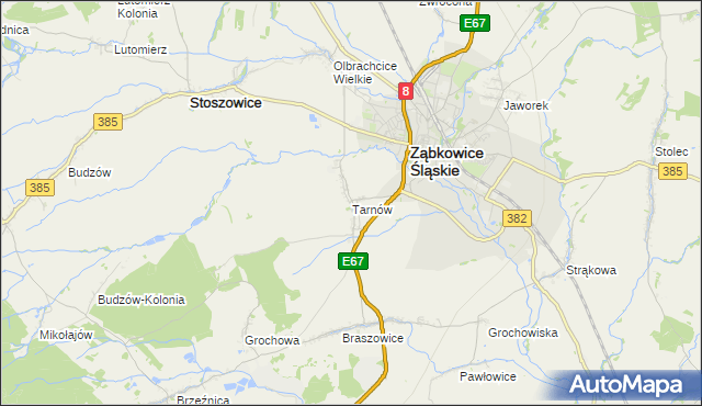 mapa Tarnów gmina Ząbkowice Śląskie, Tarnów gmina Ząbkowice Śląskie na mapie Targeo