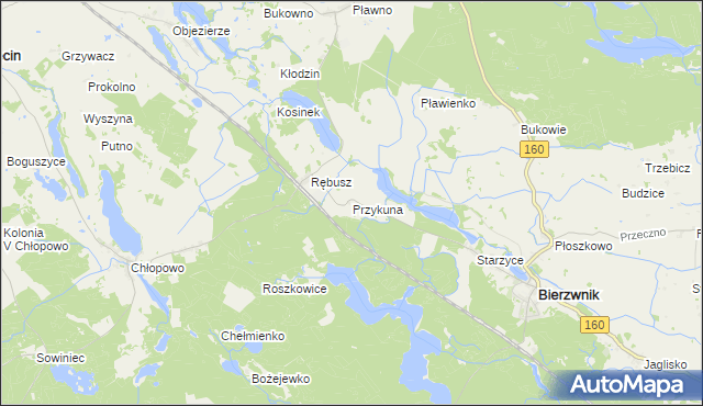 mapa Przykuna, Przykuna na mapie Targeo