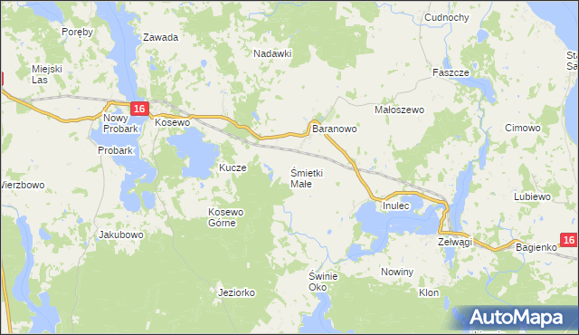 mapa Śmietki Małe, Śmietki Małe na mapie Targeo