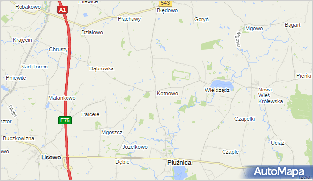 mapa Kotnowo, Kotnowo na mapie Targeo