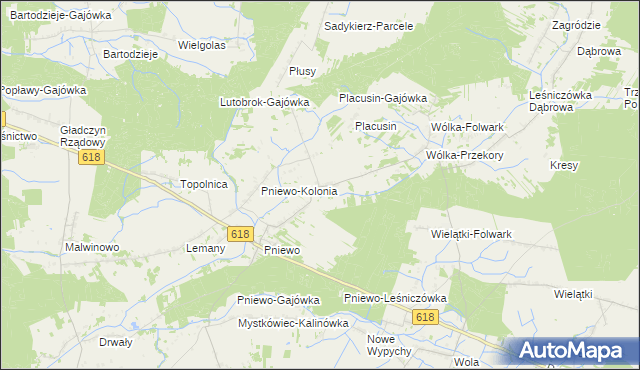 mapa Lutobrok, Lutobrok na mapie Targeo