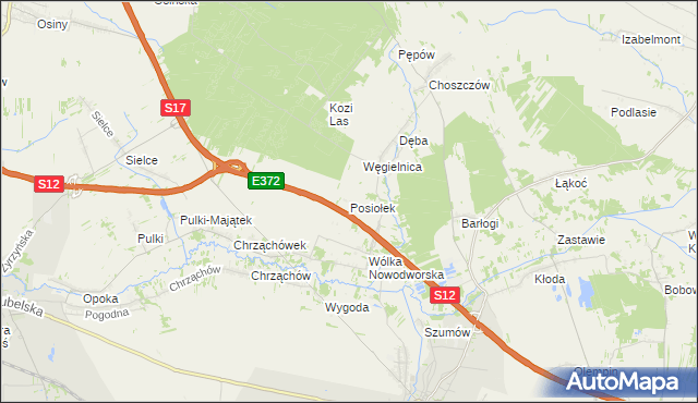 mapa Posiołek, Posiołek na mapie Targeo