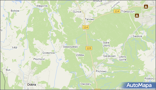 mapa Bartoszewo, Bartoszewo na mapie Targeo