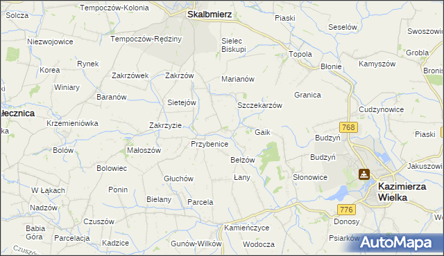 mapa Boszczynek, Boszczynek na mapie Targeo