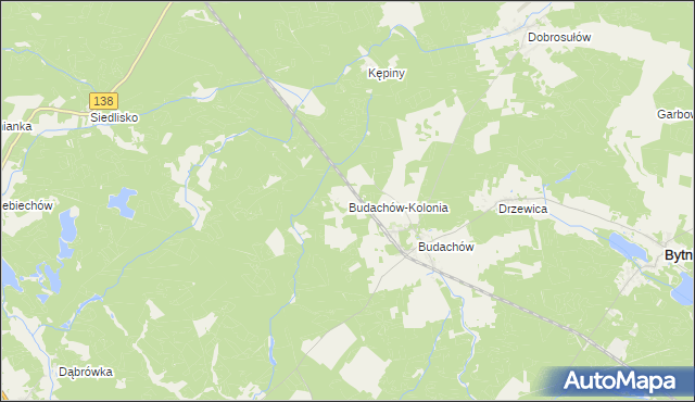 mapa Budachów-Kolonia, Budachów-Kolonia na mapie Targeo