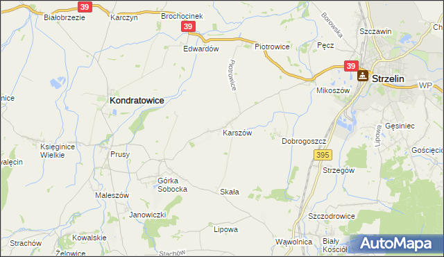 mapa Karszów, Karszów na mapie Targeo