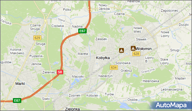 mapa Kobyłka, Kobyłka na mapie Targeo
