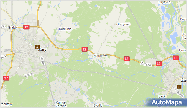 mapa Marszów, Marszów na mapie Targeo