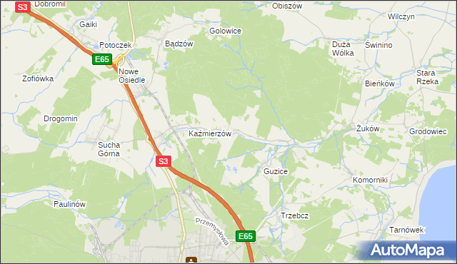 mapa Moskorzyn gmina Polkowice, Moskorzyn gmina Polkowice na mapie Targeo