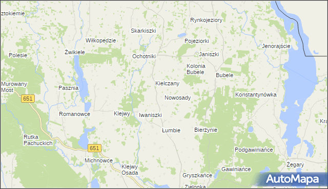 mapa Nowosady gmina Sejny, Nowosady gmina Sejny na mapie Targeo