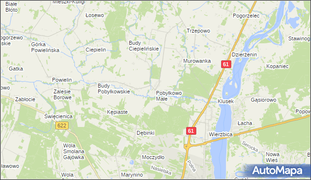 mapa Pobyłkowo Małe, Pobyłkowo Małe na mapie Targeo