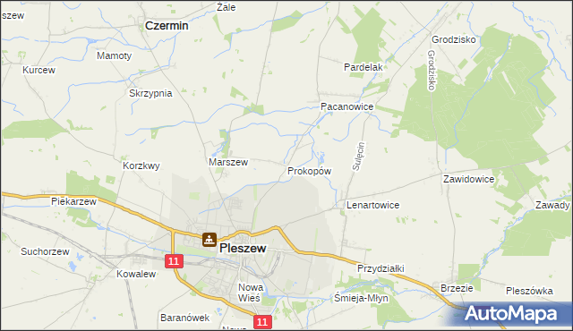 mapa Prokopów, Prokopów na mapie Targeo