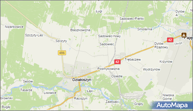 mapa Sadowiec-Wrzosy, Sadowiec-Wrzosy na mapie Targeo