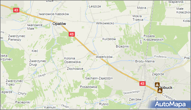 mapa Waleńczów, Waleńczów na mapie Targeo