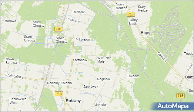 mapa Wilkucice Małe, Wilkucice Małe na mapie Targeo