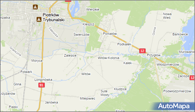 mapa Witów-Kolonia, Witów-Kolonia na mapie Targeo