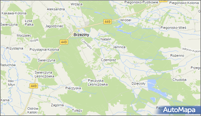 mapa Czempisz, Czempisz na mapie Targeo