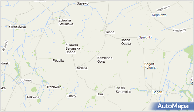 mapa Kamienna Góra gmina Dzierzgoń, Kamienna Góra gmina Dzierzgoń na mapie Targeo