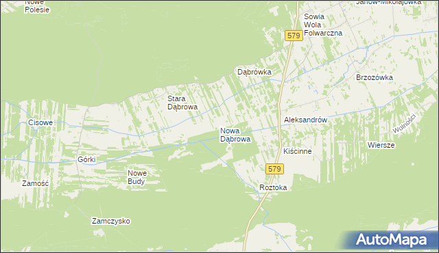 mapa Nowa Dąbrowa gmina Leoncin, Nowa Dąbrowa gmina Leoncin na mapie Targeo