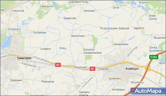 mapa Sokolniki Gwiazdowskie, Sokolniki Gwiazdowskie na mapie Targeo