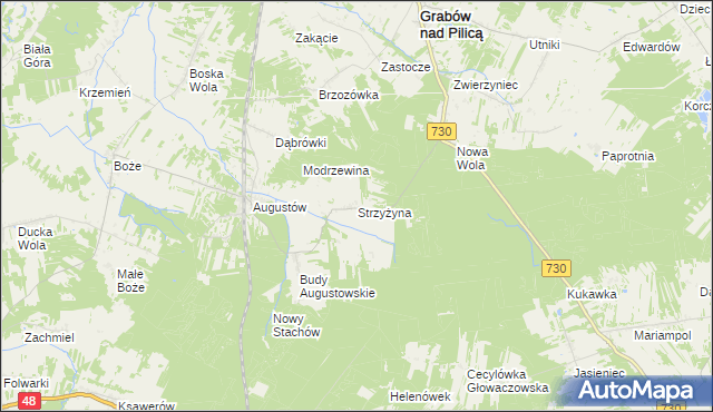 mapa Strzyżyna, Strzyżyna na mapie Targeo