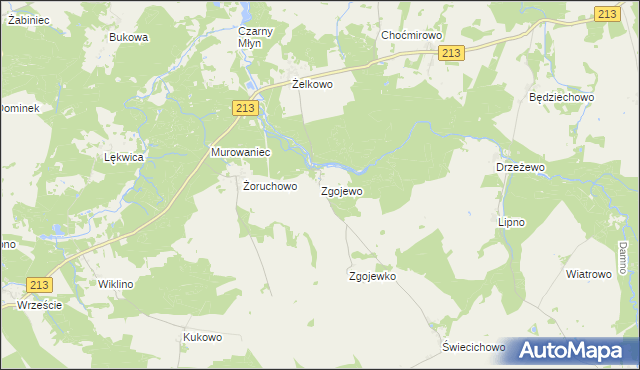 mapa Zgojewo, Zgojewo na mapie Targeo