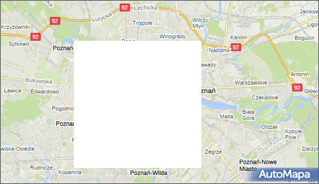 mapa Stare Miasto gmina Poznań, Stare Miasto gmina Poznań na mapie Targeo