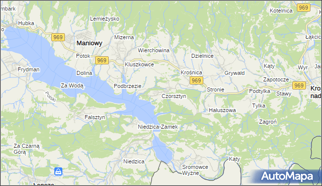 mapa Czorsztyn, Czorsztyn na mapie Targeo