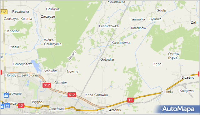 mapa Gotówka, Gotówka na mapie Targeo