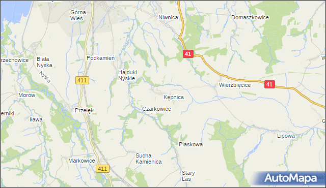 mapa Kępnica, Kępnica na mapie Targeo