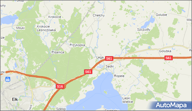 mapa Lega, Lega na mapie Targeo