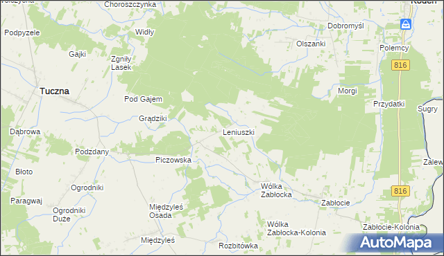 mapa Leniuszki, Leniuszki na mapie Targeo