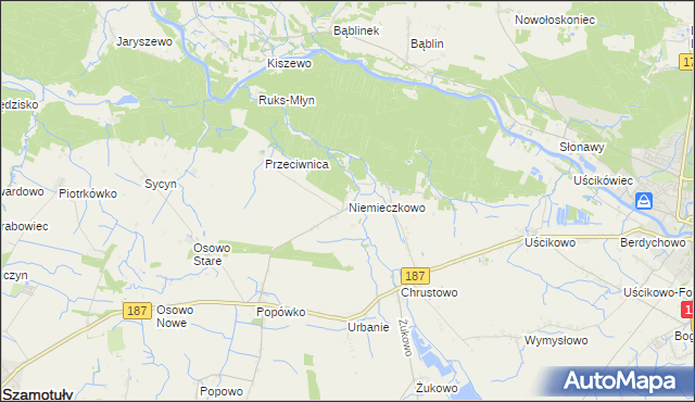 mapa Niemieczkowo, Niemieczkowo na mapie Targeo