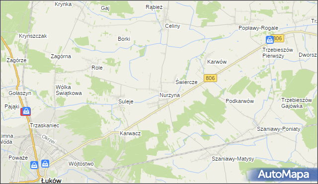 mapa Nurzyna, Nurzyna na mapie Targeo