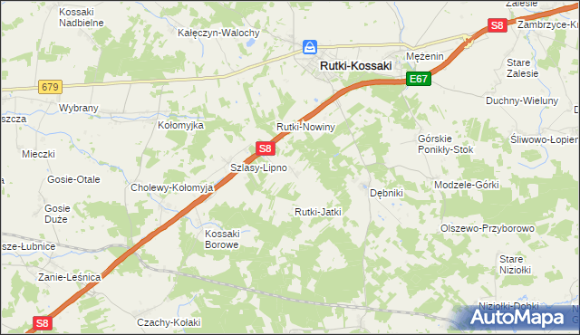 mapa Pęsy-Lipno gmina Rutki, Pęsy-Lipno gmina Rutki na mapie Targeo