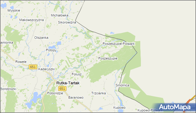 mapa Poszeszupie, Poszeszupie na mapie Targeo