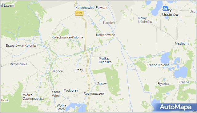 mapa Rudka Kijańska, Rudka Kijańska na mapie Targeo