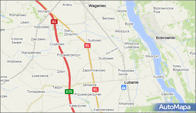 mapa Siutkówek, Siutkówek na mapie Targeo