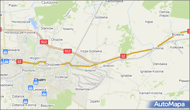 mapa Srebrzyszcze, Srebrzyszcze na mapie Targeo
