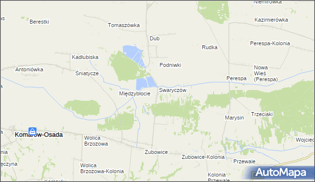 mapa Tuczapy gmina Komarów-Osada, Tuczapy gmina Komarów-Osada na mapie Targeo