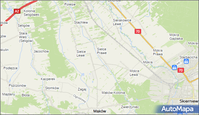 mapa Wola Makowska, Wola Makowska na mapie Targeo