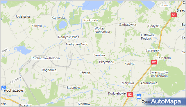mapa Zaróbka, Zaróbka na mapie Targeo