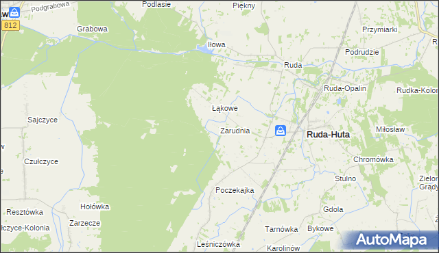 mapa Zarudnia, Zarudnia na mapie Targeo